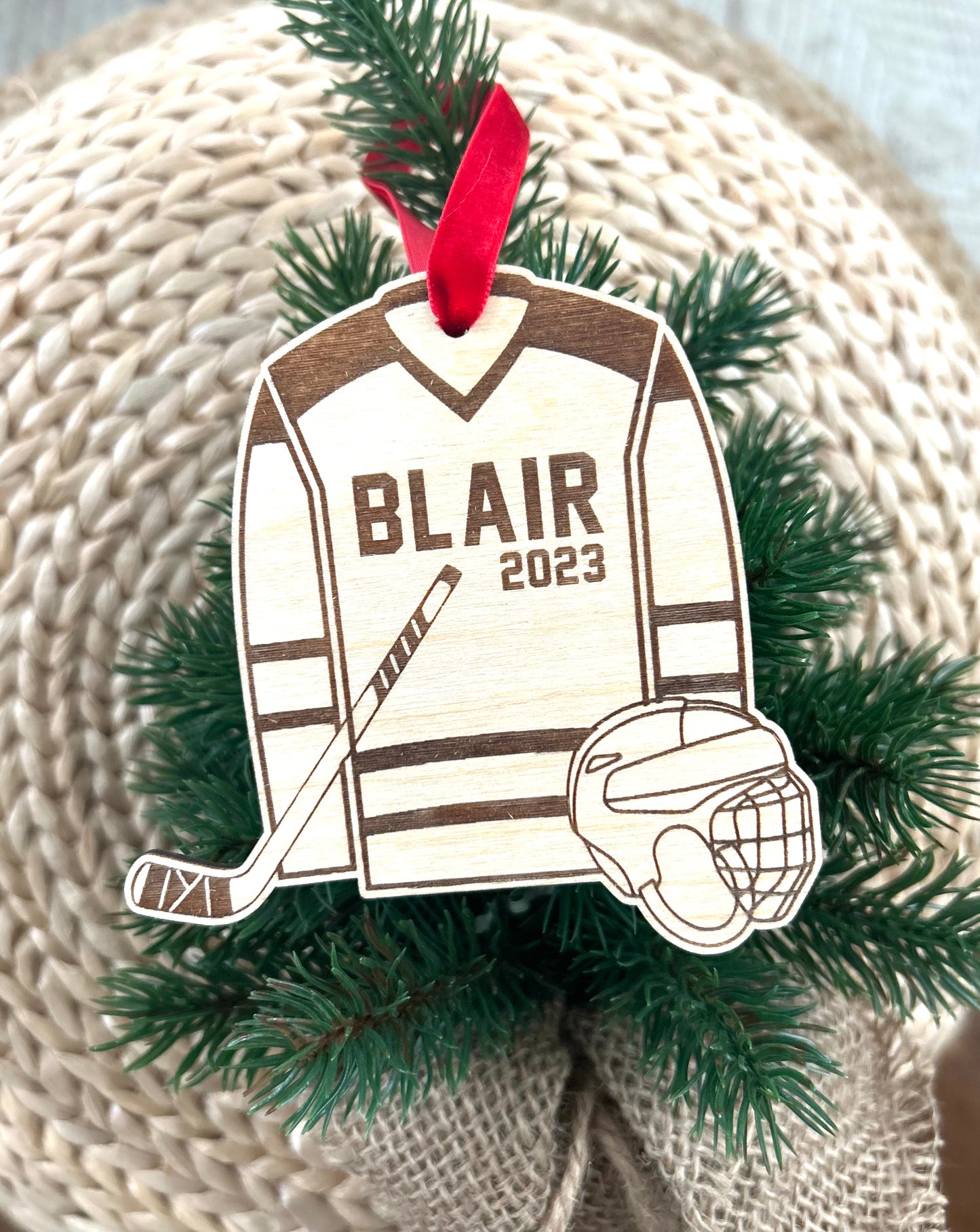 Personalized Hockey Jersey Ornament