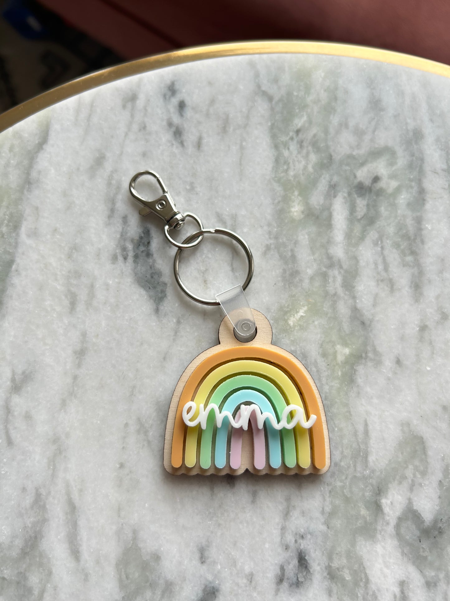 Mini Rainbow Backpack Tag