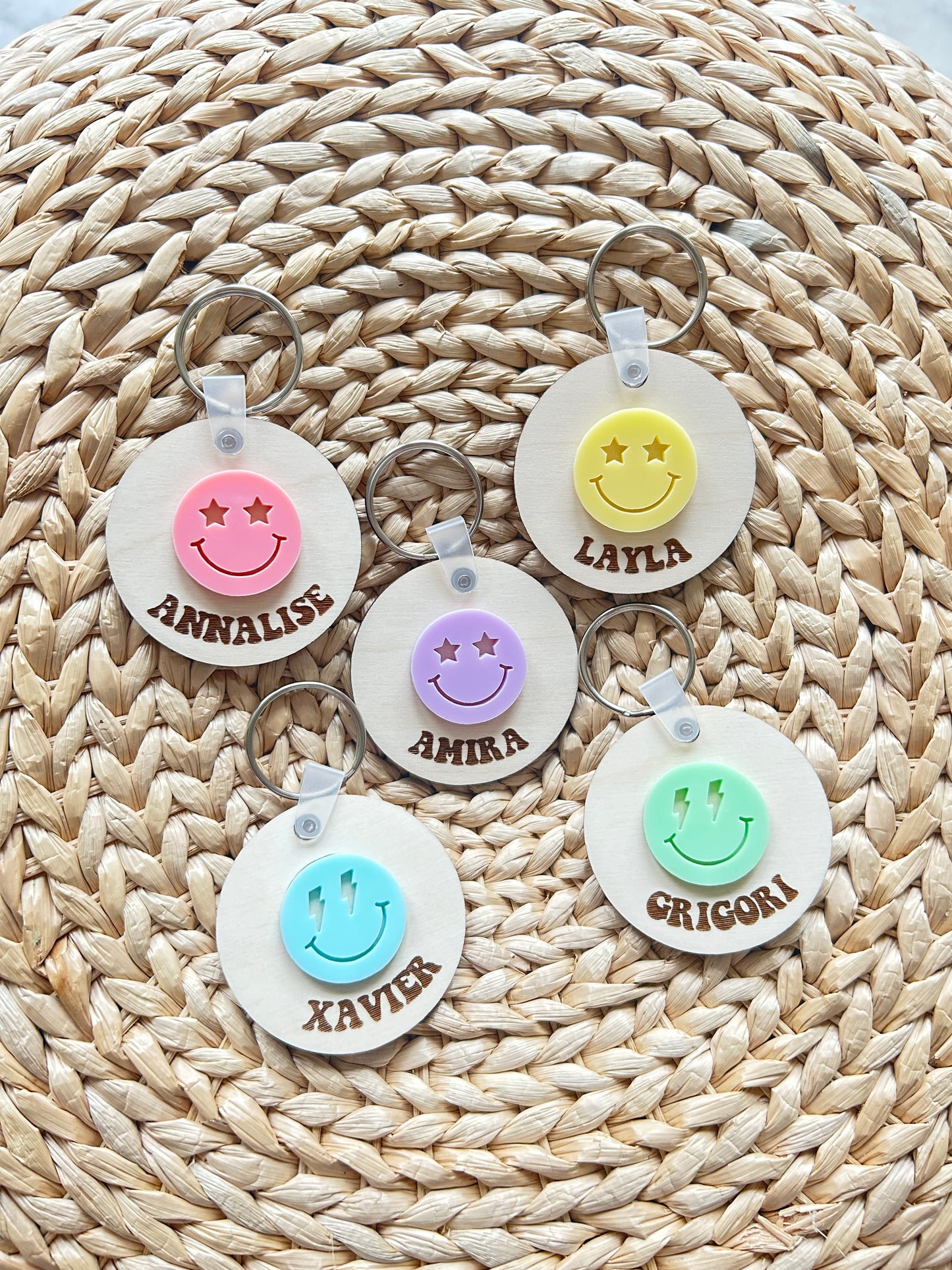 Smiley Face Keychain